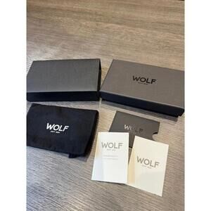 WOLF 306658 Blake 3 Piece Cigar Case Black Box ONLY w/Dust Bag & Papers Gift Box